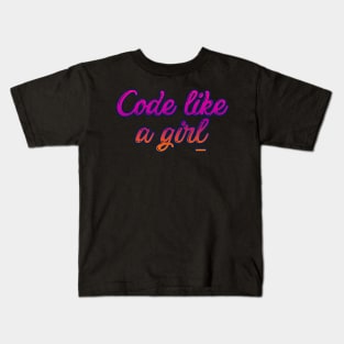 Code like a girl Kids T-Shirt